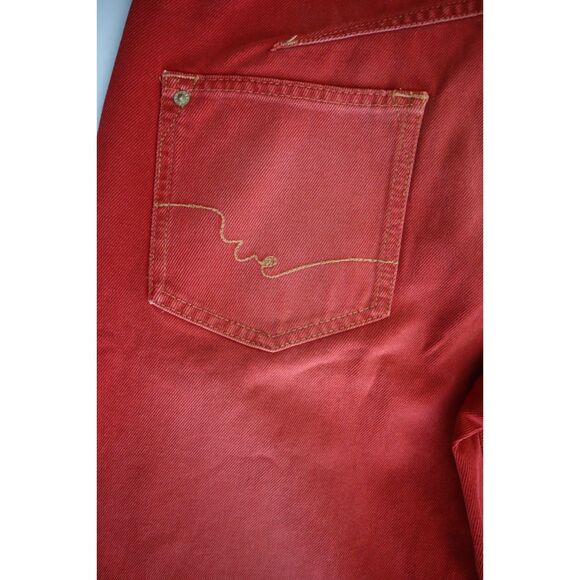 We The Free x FP OB2152895 Women Sz 24 Red Carnivale Low Rise Bootcut Jeans - Picture 8 of 10